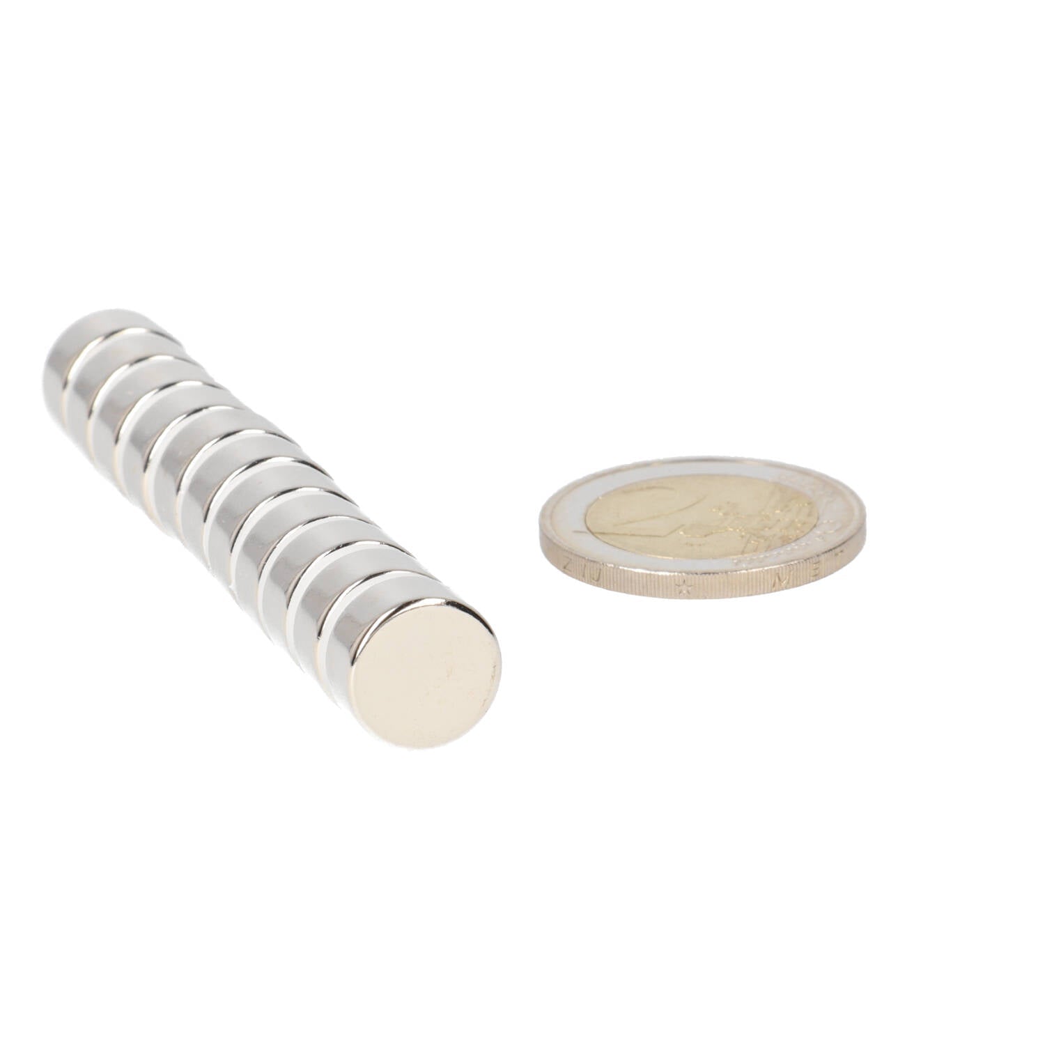 Neodymium Schijfmagneet Ø12 x 6 mm N48 NiCuNi - Magnetenspecialist Import & Export B.V.