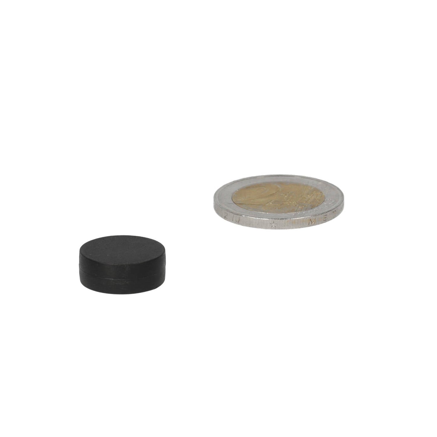 Neodymium Schijfmagneet ø16 x 6 mm N45 kunststof coating (Zwart) - Magnetenspecialist Import & Export B.V.