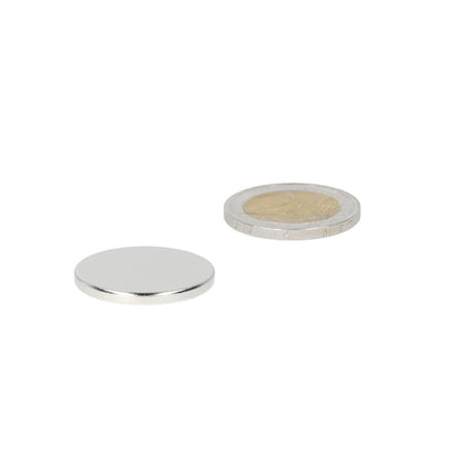 Neodymium Schijfmagneet Ø25 x 2,5 mm N48 NiCuNi - Magnetenspecialist Import & Export B.V.