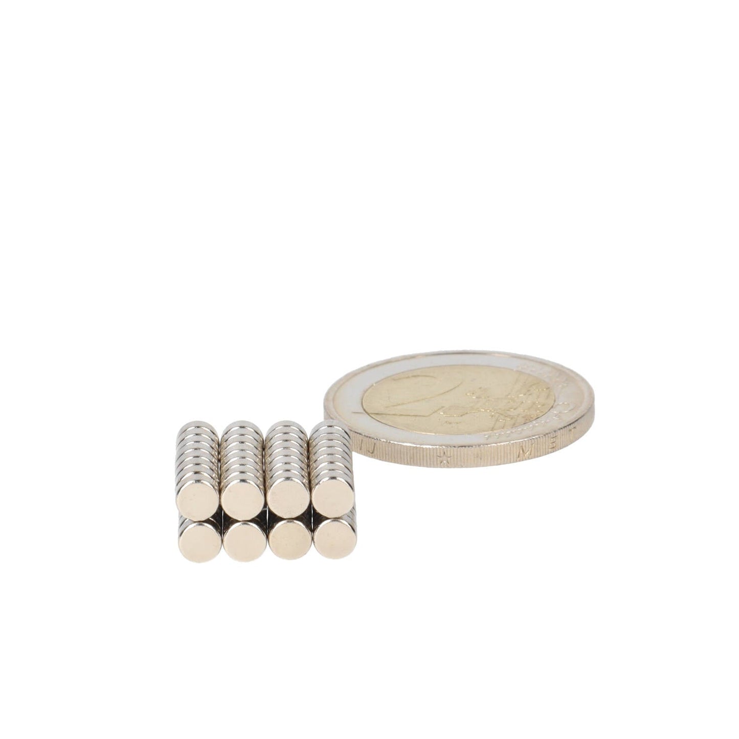 Neodymium Schijfmagneet Ø4 x 2 mm N52 NiCuNi - Magnetenspecialist Import & Export B.V.