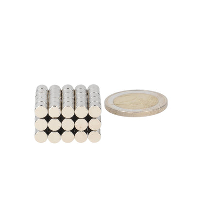 Neodymium Schijfmagneet Ø5 x 5 mm N50 NiCuNi - Magnetenspecialist Import & Export B.V.
