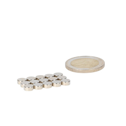 Neodymium Schijfmagneet Ø6 x 2,5 mm N48 NiCuNi diametraal gemagnetiseerd - Magnetenspecialist Import & Export B.V.