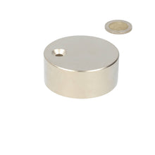 Neodymium Schijfmagneet Ø60 x 25 mm N48 NiCuNi met met boor-/verzinkgat - Magnetenspecialist Import & Export B.V.