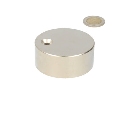 Neodymium Schijfmagneet Ø60 x 25 mm N48 NiCuNi met met boor-/verzinkgat - Magnetenspecialist Import & Export B.V.