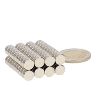 Neodymium Schijfmagneet Ø8 x 4 mm N48 NiCuNi - Magnetenspecialist Import & Export B.V.