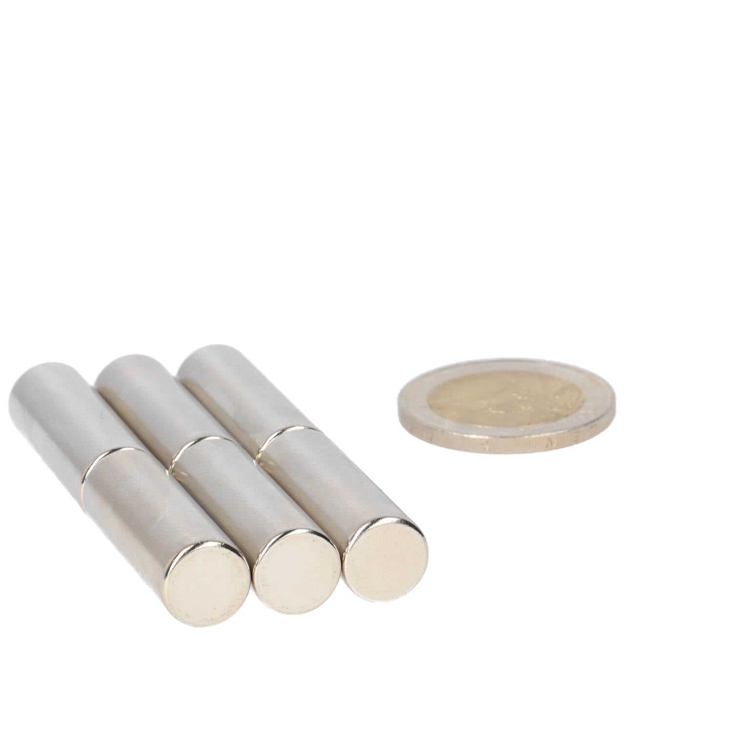 Neodymium Staafmagneet Ø10 x 30 mm N48 NiCuNi - Magnetenspecialist Import & Export B.V.