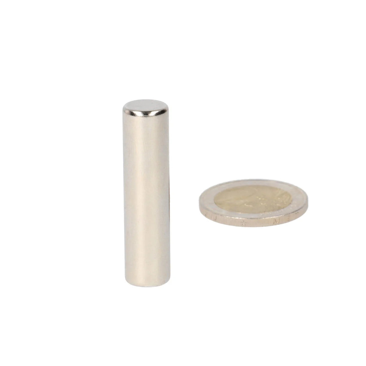 Neodymium Staafmagneet Ø8,9 x 50 mm N48 NiCuNi diametraal gemagnetiseerd