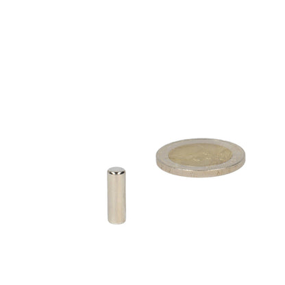Neodymium Staafmagneet Ø5 x 15 mm N48 NiCuNi - Magnetenspecialist Import & Export B.V.