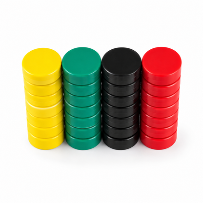 Ensemble de bureau – 50 aimants puissants pour tableaux blancs et tableaux de planification (Ø25 x 3 mm)