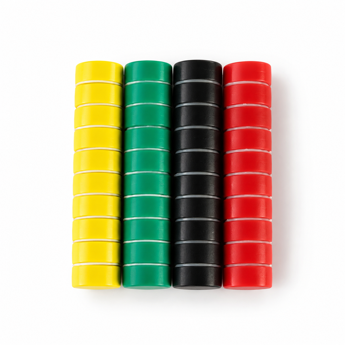 Ensemble de bureau – 50 aimants puissants pour tableaux blancs et tableaux de planification (Ø25 x 3 mm)