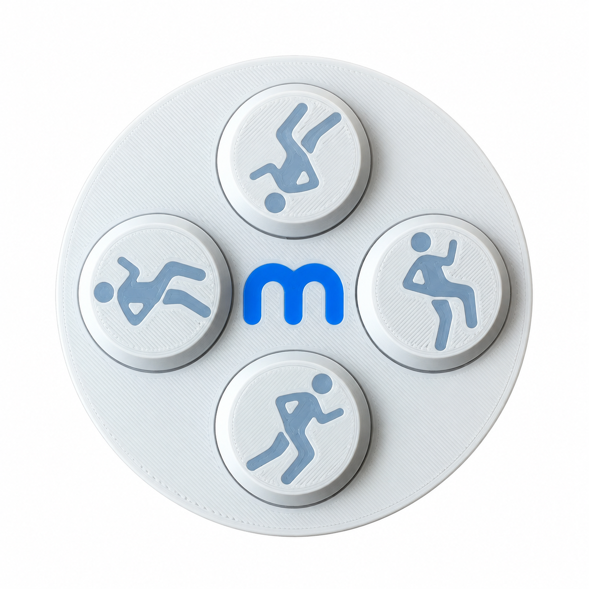 Startnummer Magneten Hardlopen – Lichtgrijs – Set van 8