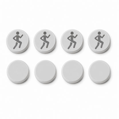Startnummer Magneten Hardlopen – Lichtgrijs – Set van 8 - Magnetenspecialist Import & Export B.V.