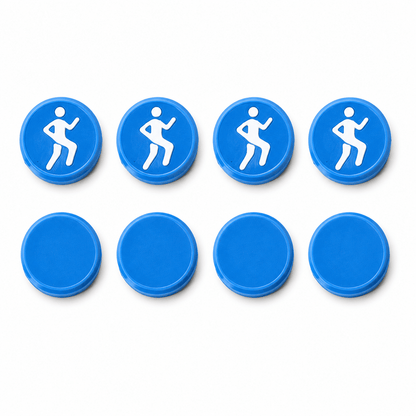 Startnummer Magneten Hardlopen – Middenblauw – Set van 8 - Magnetenspecialist Import & Export B.V.