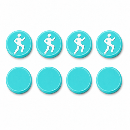 Startnummer Magneten Hardlopen – Turquoise – Set van 8 - Magnetenspecialist Import & Export B.V.