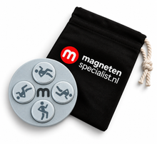 Startnummer Magneten Hardlopen – Lichtgrijs – Set van 8