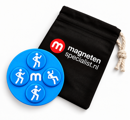 Startnummer Magneten Hardlopen – Lichtblauw – Set van 8