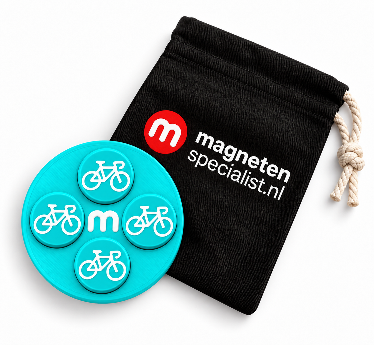 Startnummer Magneten Wielersport – Turquoise – Set van 8