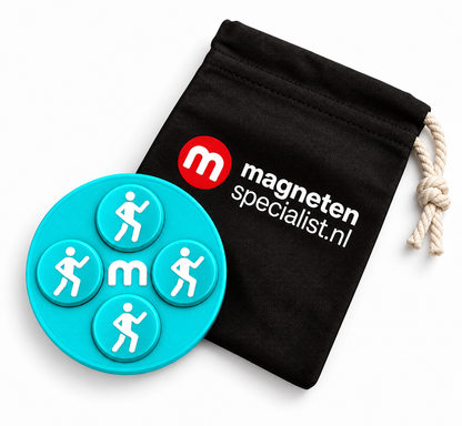 Startnummer Magneten Hardlopen – Turquoise – Set van 8