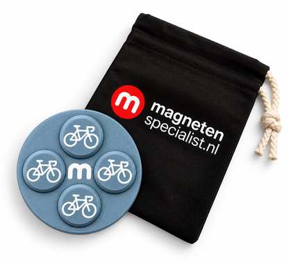 Startnummer Magneten Wielersport – Steelgrey – Set van 8