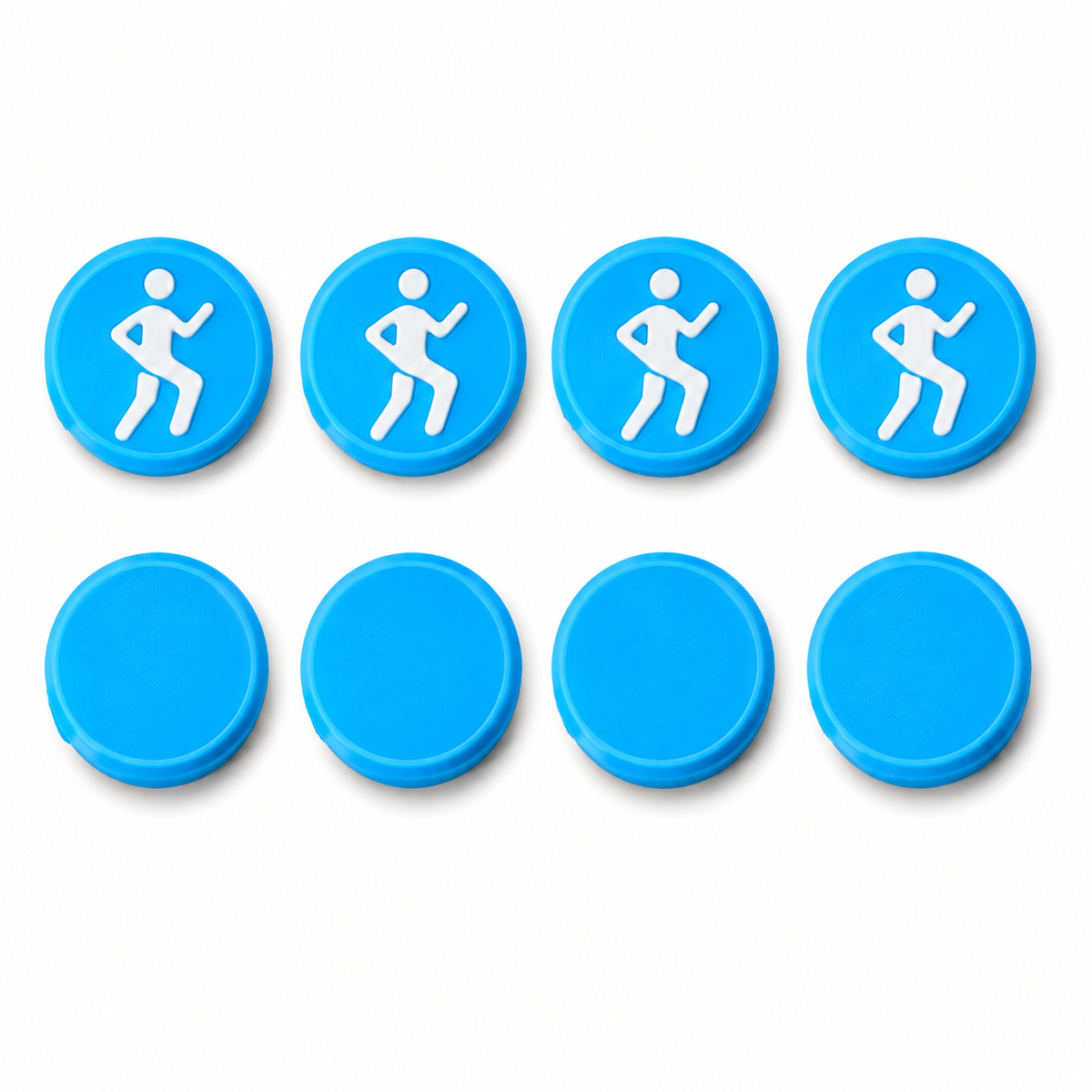 Startnummer Magneten Hardlopen – Lichtblauw – Set van 8