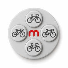 Startnummern-Magnete Radsport – Hellgrau – 8er-Set