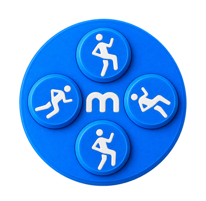 Startnummer Magneten Hardlopen – Middenblauw – Set van 8