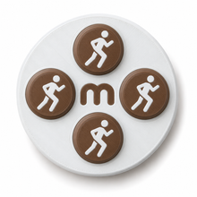 Startnummer Magneten Hardlopen – Bruin – Set van 8
