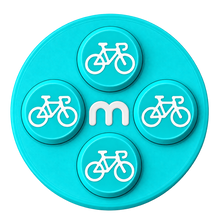 Startnummern-Magnete Radsport – Türkis – 8er-Set