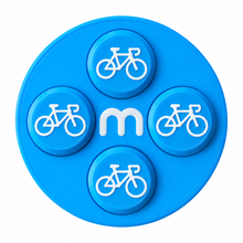 Startnummern-Magnete Radsport – Hellblau – 8er-Set