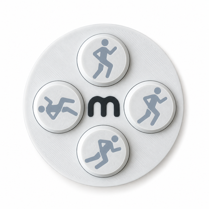 Startnummer Magneten Hardlopen – Lichtgrijs – Set van 8