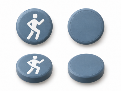 Startnummer Magneten Hardlopen – Steelgrey – Set van 8