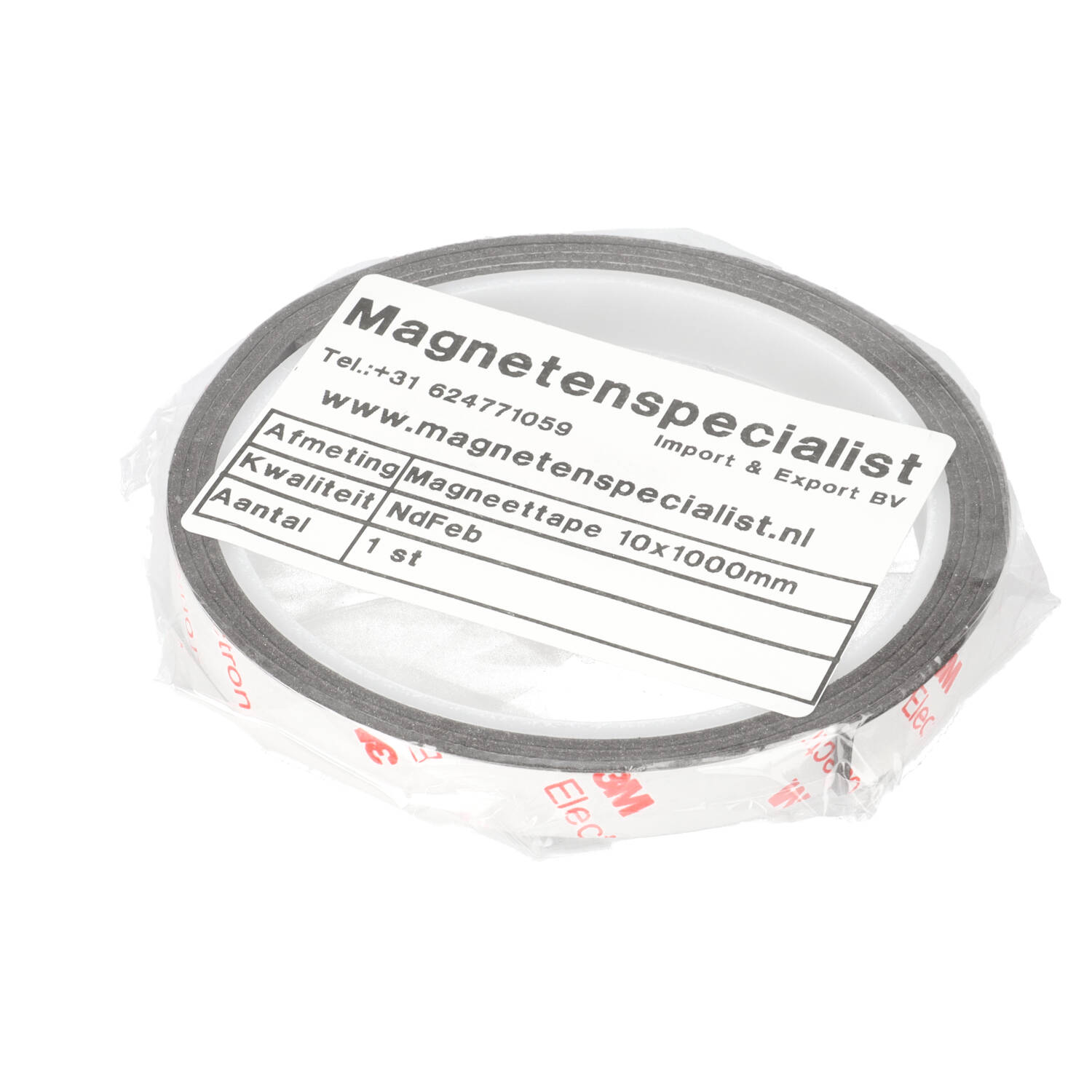 Rauw Monarchie voldoende Zelfklevende Neodymium Magneetband 10x1000mm - Magnetenspecialist.nl